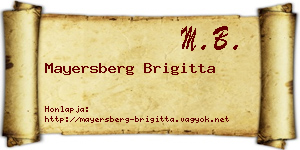 Mayersberg Brigitta névjegykártya