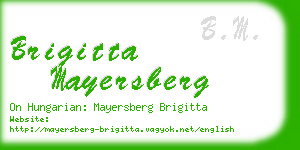 brigitta mayersberg business card